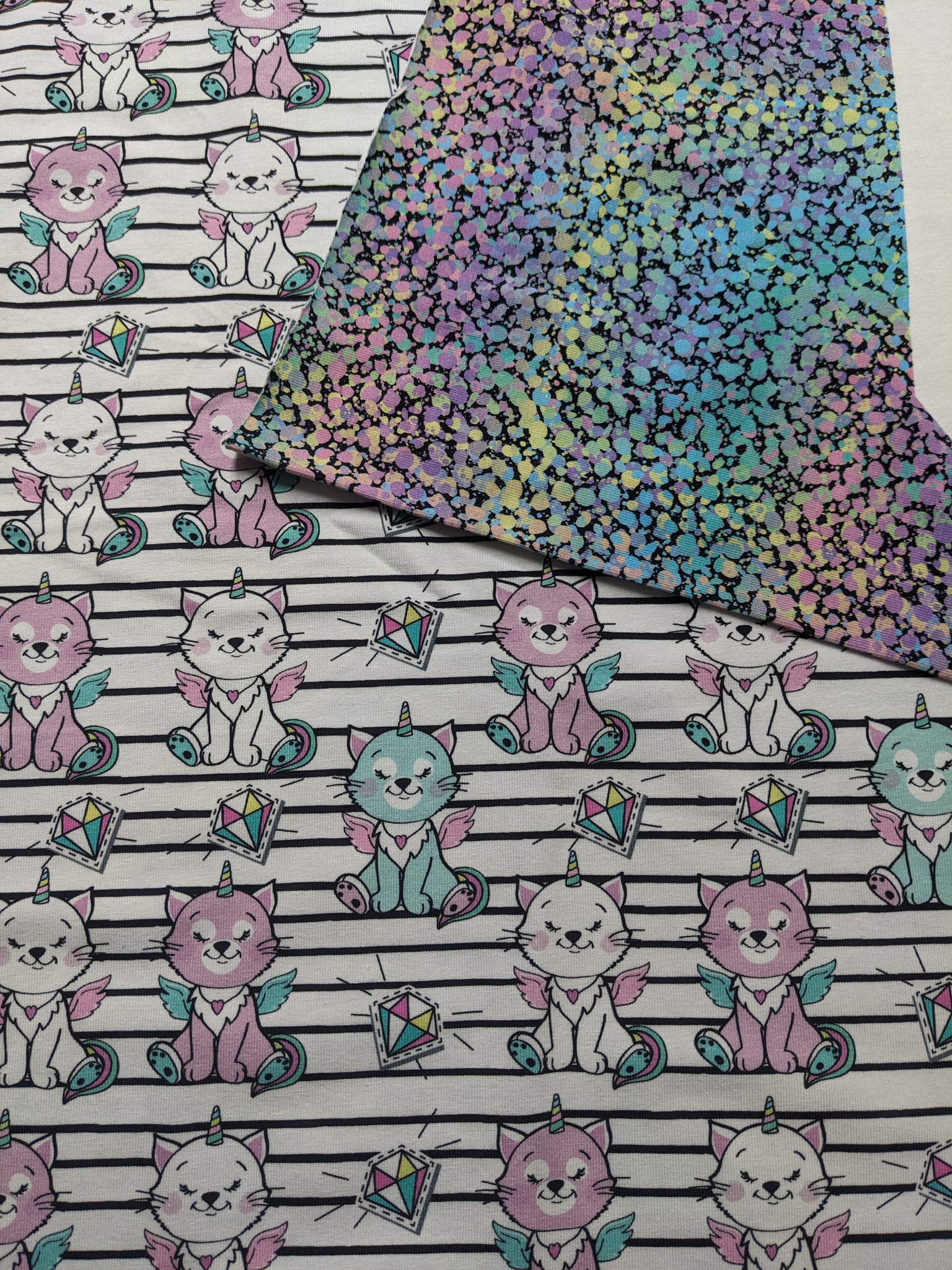 2 en 1 chat licorne COTON LYCRA