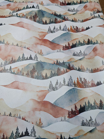 Paysage aquarelle - 1/2m vinyle