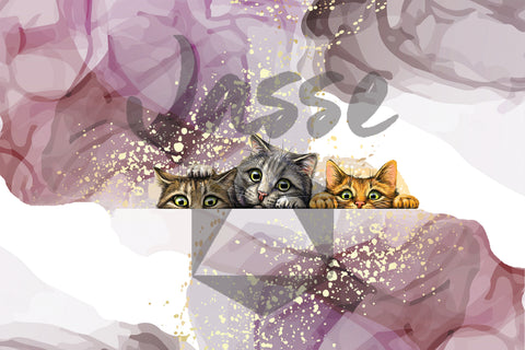 3 petits chats - Panneau