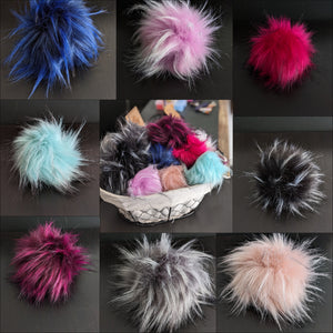 Lot de 35 Pompons fausse fourrure