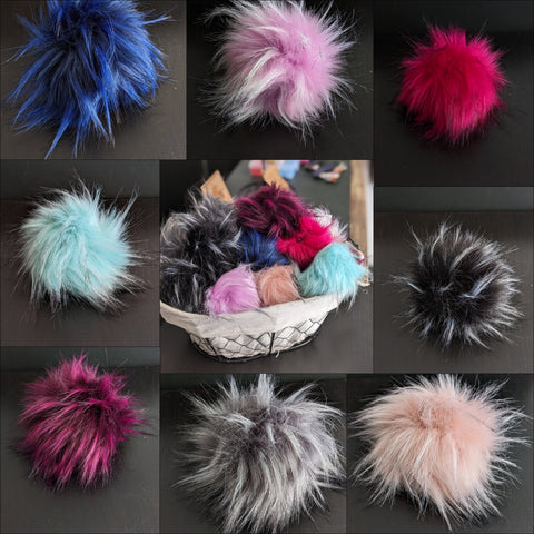 Lot de 35 Pompons fausse fourrure