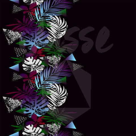 Feuilles monsteras Border print