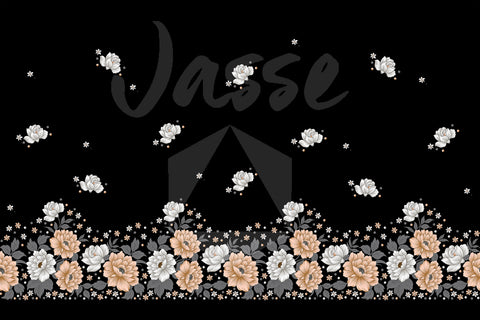 Fleurs au bas noir