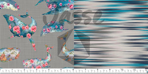 Baleines de fleurs