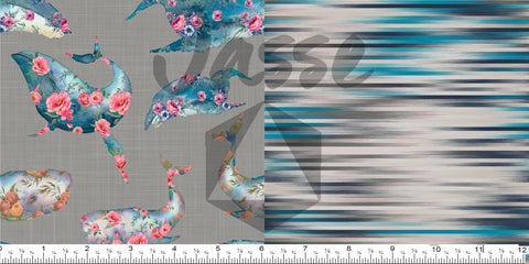 Baleines de fleurs