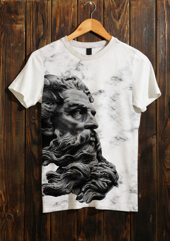 Zeus blanc border print